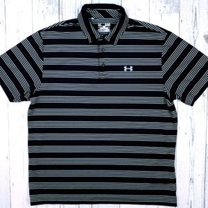 Under Armour Men's XL Golf Heatgear Loose Short Sleeve Polo Shirt Stretch EUC